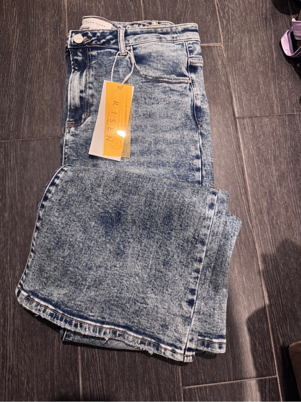 Risen Women's Light Blue Acid Wash Jeans